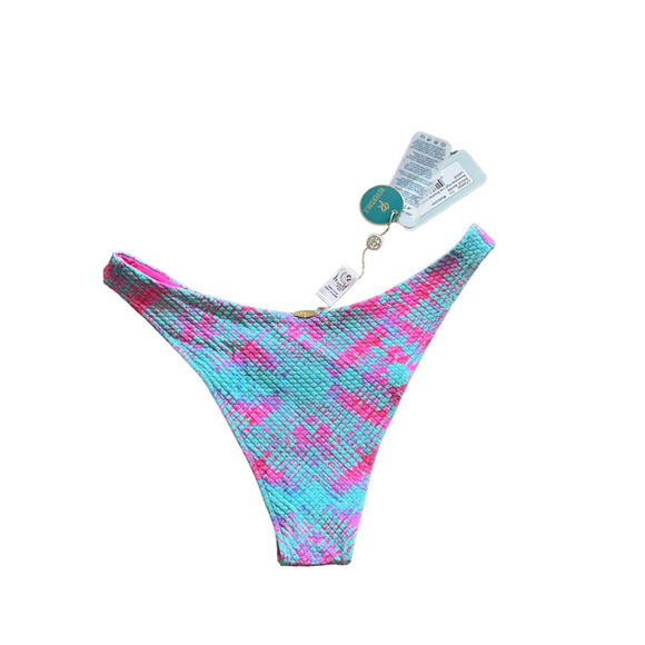 luli fame Women's Multicolor Shock Waves High Leg Brazilian Bottom Size L NWT - Picture 7 of 12